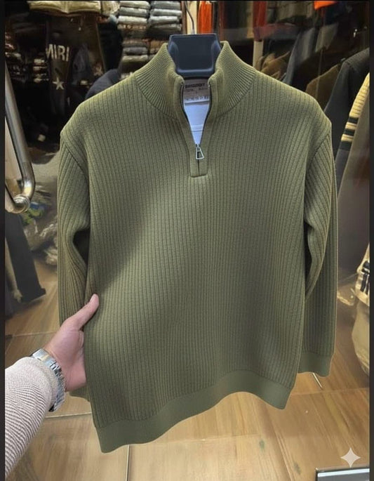 Men zipper  Slim Fit Sweater